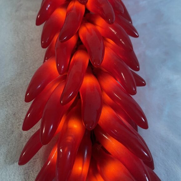 Red Chili Pepper Cluster Swag 50Ct Bunch Hanging Lights Decor Party Holiday Time - Picture 3 of 13